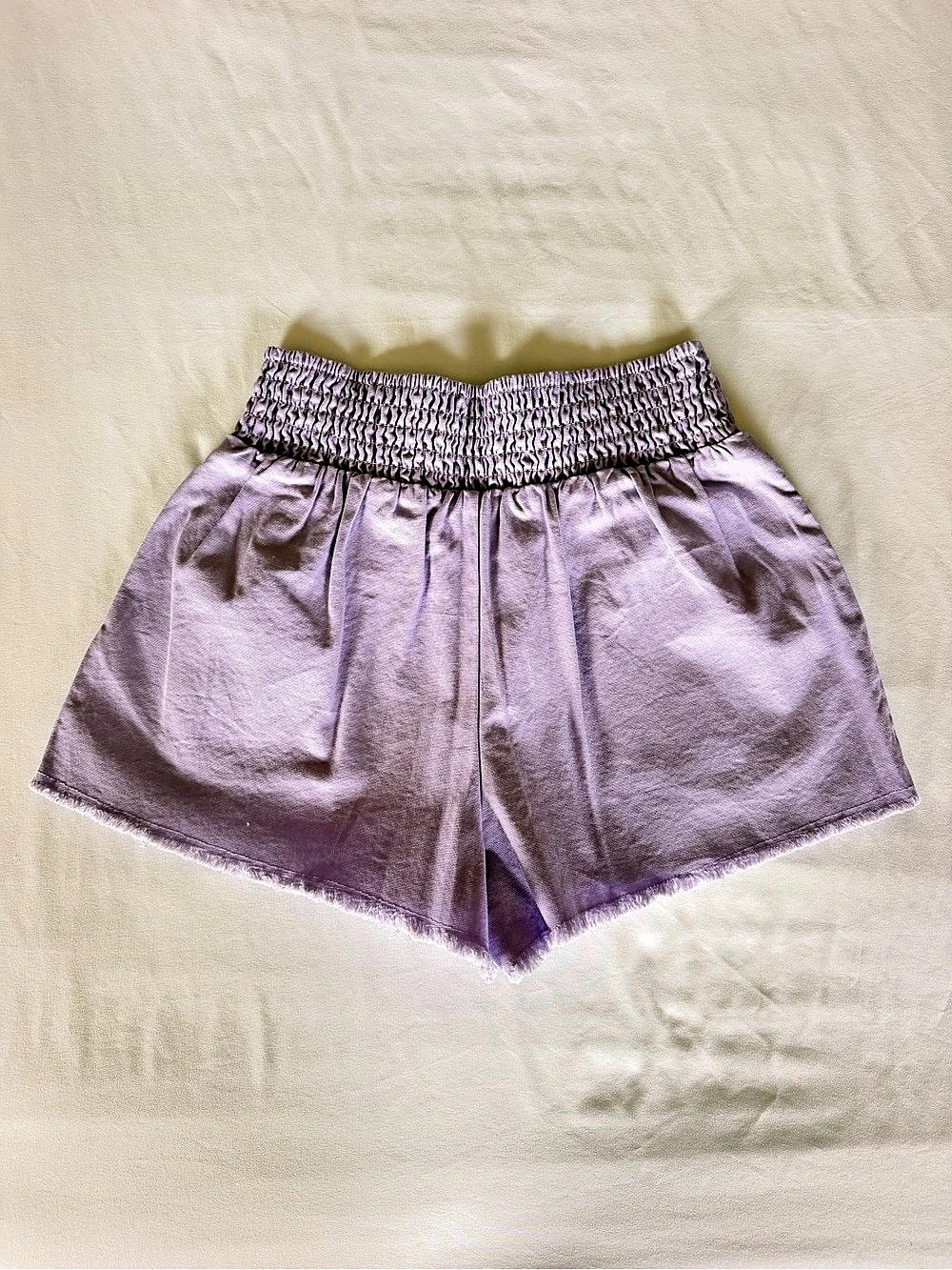 High Waist Purple Shorts